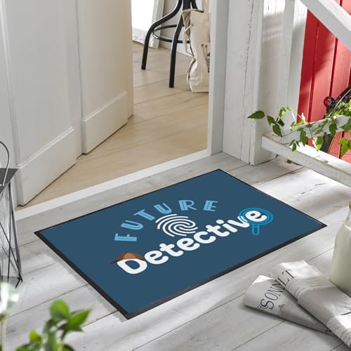 Paillasson bleu Future Detective tapis de sol pour retenir la poussière