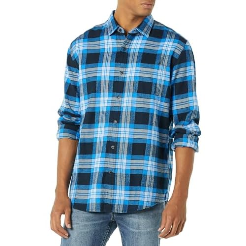 Amazon Essentials Men’s Long-Sleeve Flannel Shirt (Available in Big & Tall)