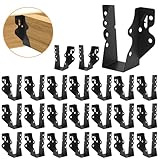 Q235B - Percha para vigas de 2 x 4 pulgadas, soportes de vigueta con recubrimiento en polvo negro para