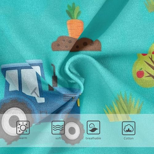 CHIFIGNO Boys' Underwear Cute Blue Tractors Green Kids Boys Briefs Soft Cotton Underwear Briefs3