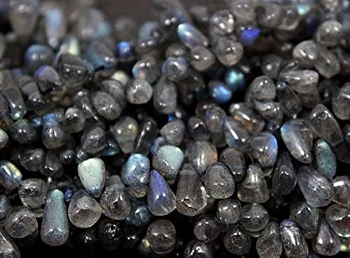 Labradorite naturelle en perles gouttes de 5-10 mm pour créer vos bijoux d'été