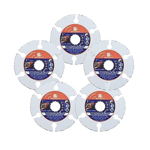 Carbide Multi Wheel 2inch - BRSCHNITT Wood Cutting Disc mini Angle Grinder 10mm Bore for Cutting Wood, Copper, Aluminum, Plastic and Soft Metal
