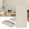 Olanglab Wood Slat Wall Panels 4 Pack, Acoustic Wall Panels, 47.24'' x 23.62" Each 3D Wall Panels for Interior Wall Decor (Light Oak-Grey Felt)