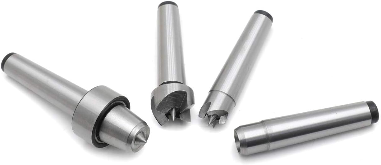 HTTMT- MT2 Wood Lathe Live Center Drive Spur Cup Kit Arbor Case Wooden Turning Tools [P/N: ET-TOOL016-SR]
