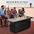 LEGACY HEATING 57 Inch Propane Fire Pit Table, 50000BTU Outdoor Gas Fire Pit, 2 in 1 Rectangular Firepit w/Lid, Glass Beads, ETL Certified for Gatherings on Garden Backyard, Black