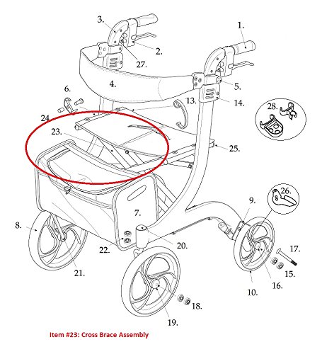 Amazon.com: Cross Brace Assembly for Drive RTL10266-T Nitro