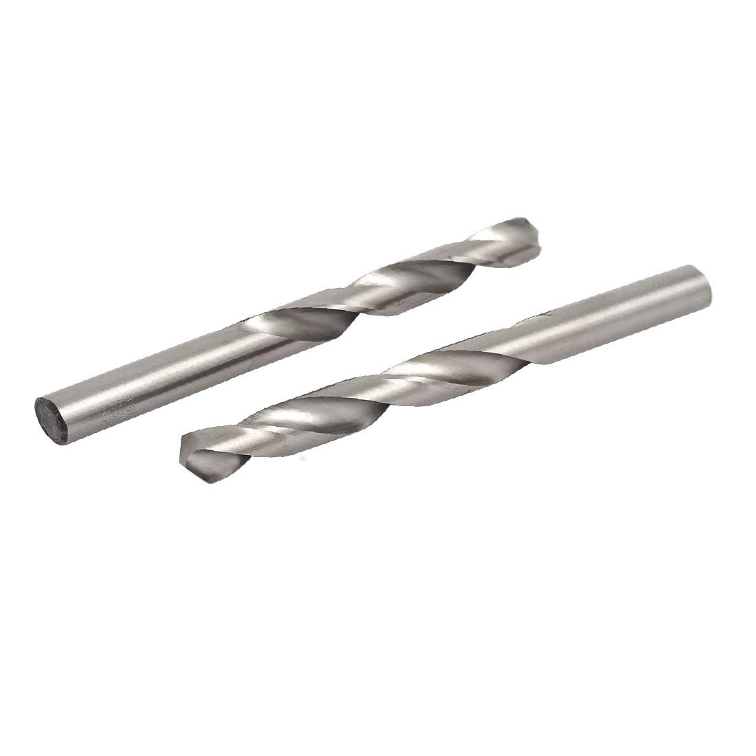 New Lon0167 12.8mm Dia Destacados HSS Flautas dobles eficacia confiable Con vástago recto Brocas helicoidales Tono plateado 5pcs(id:df6 01 8c 88f)