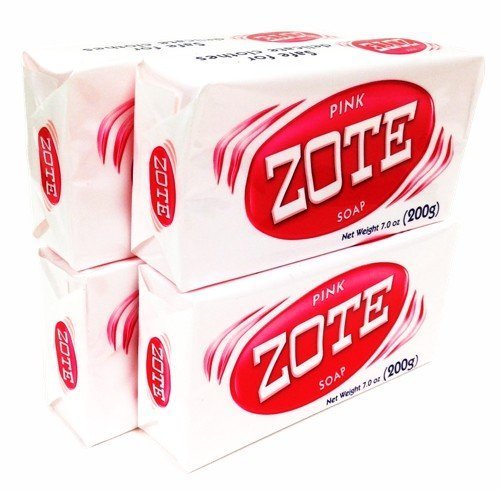 Zote Pink Laundry Soap Bar Stain Remover Catfish Bait - 4 Bars 7 Oz (200g) Each