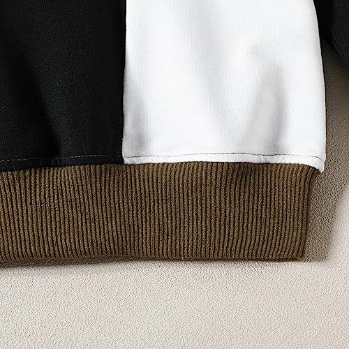 Toddler Boys Autumn Longt Sleeve Color Block Hooded Tops Sweater Tall Hoodie3