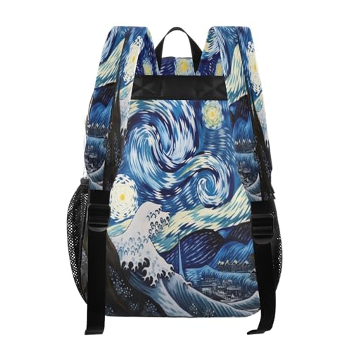 Big Wave Clear Backpack - Stadium Approved Large 15.7-inch Waterproof Transparent Bag for Sports, Concerts, Work, Travel#2163