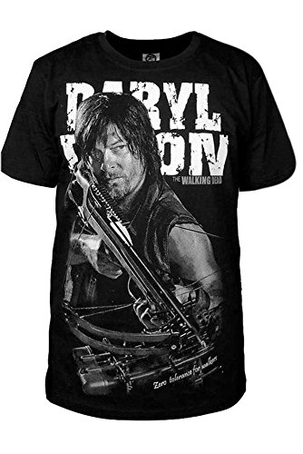 Sidnor Cosplay The Walking Dead Daryl Dixon T-Shirt (Black, 3X-Large)