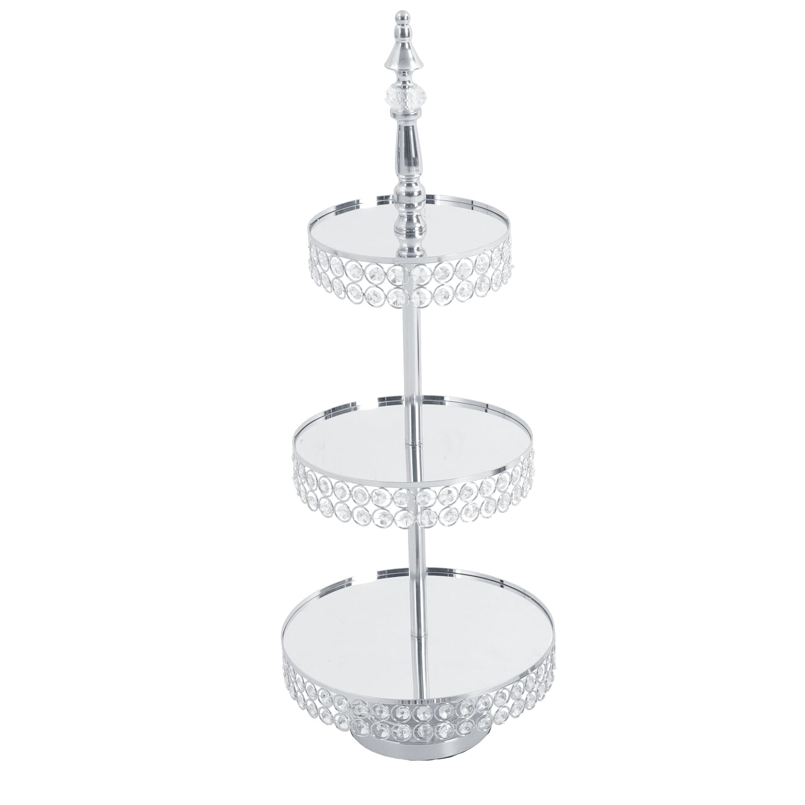 Juego de 7 soportes para tartas, mesa de postre, platos de presentación (plata) | 2 soportes rectangulares y 5 soportes para tartas, torre de servir para aniversarios, bodas, fiestas de cumpleaños, fiestas