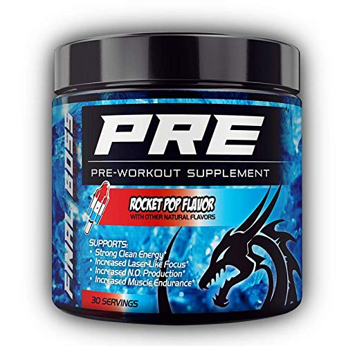 Final Boss PRE-Workout - Extreme Energy, Razor Sharp Focus, Lasting Endurance - Beta Alanine - Rocket Pop Flavor