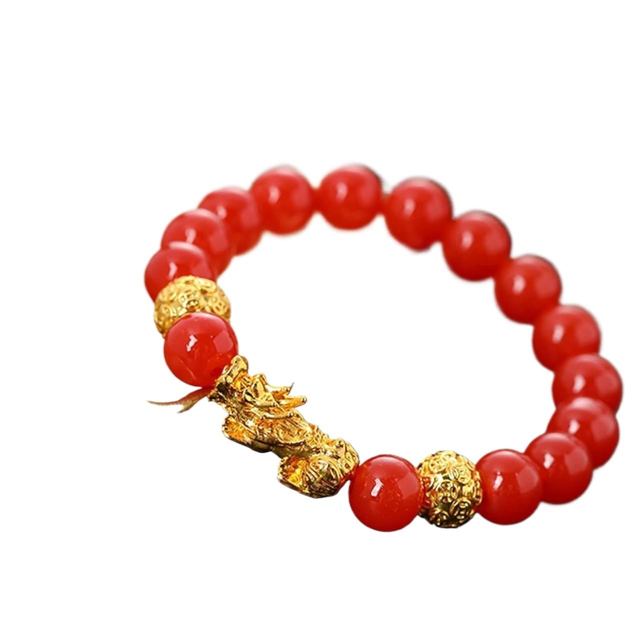 NZPOST Crystal Bracelet,Agate bracelet,Bracelet Lucky Pixiu Ancient Coins Charm Natural Red Agate Balance