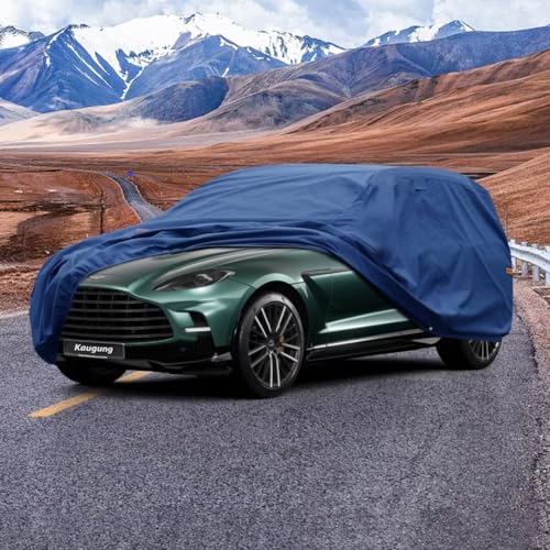 Image of Kaugung Heavy Duty SUV Cover Custom Fit for Aston Martin DBX (2020-2025),SUV Car Cover Waterproof All Weather with Anti-Theft Lock,Sun, Rain, Dust & Snow Protection.(USA Warehouse,Within 3-7 Days)