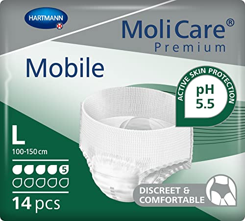 MoliCare Mobile: Pañales para Adultos con Incontinencia Severa, Ropa Interior Absorbente para Hombres y Mujeres, talla L, 14 unidades Cover