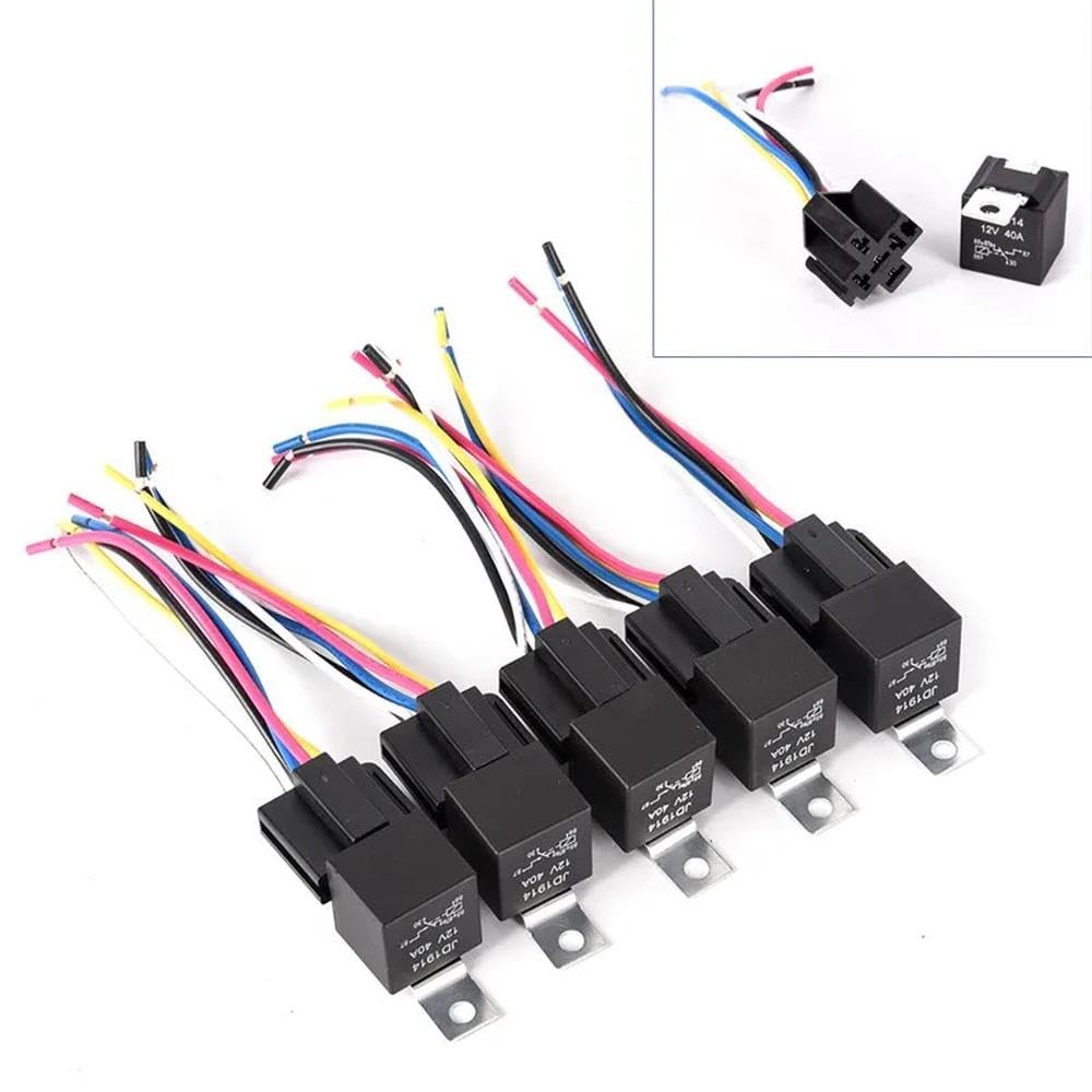 autopartes Retransmisión Automotriz Impermeable Del Coche De La Retransmisión 12v 5pin 40a Con La Retransmisión Auto Terminal De Cobre Roja Negra