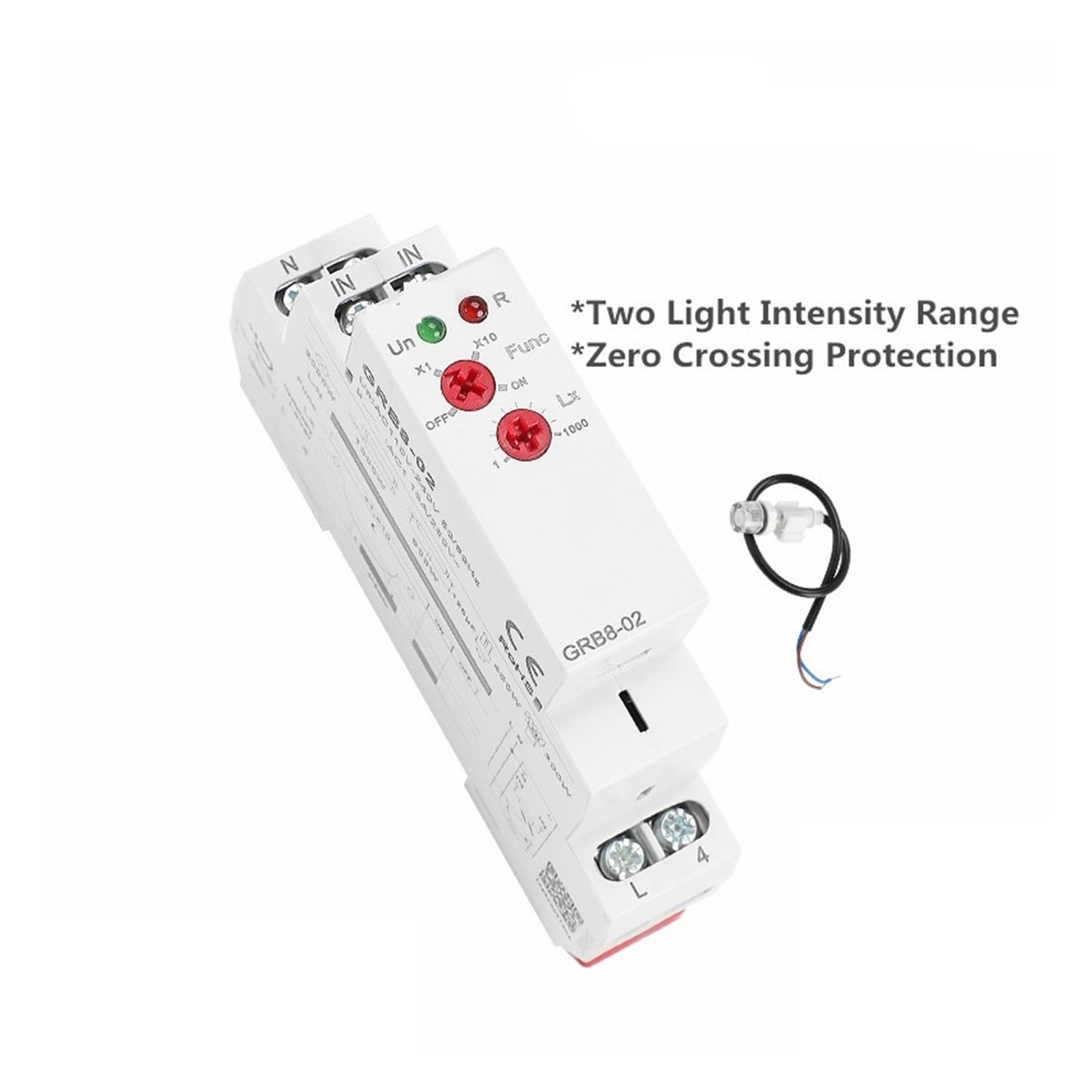 BuyWeek Lichtsensor Relais - DIN Schiene, AC110-240V, 16A, Dämmerungsschalter