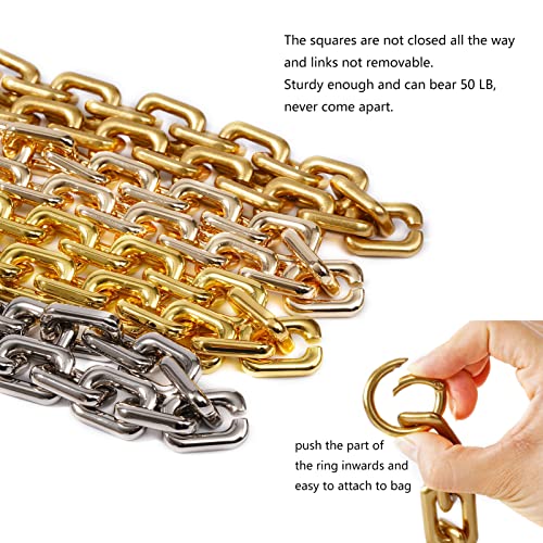 22.5 Inch Gorgeous Heavy Metal Bag Chains Purse Handle Shoulder Strap Replacement (Yellow Gold,Small)4