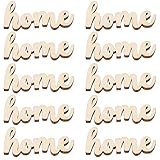 Amosfun Wooden Wedding Decor Pieces 15Pcs Unfinished Wood Cutouts for DIY Painting Home Party Crafting and Wall Hanging