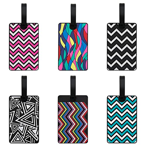 6Pcs Luggage Tag Luggage Labels Travel Suitcase Luggage Tags Business Card Holder/ Travel ID Bag Tag