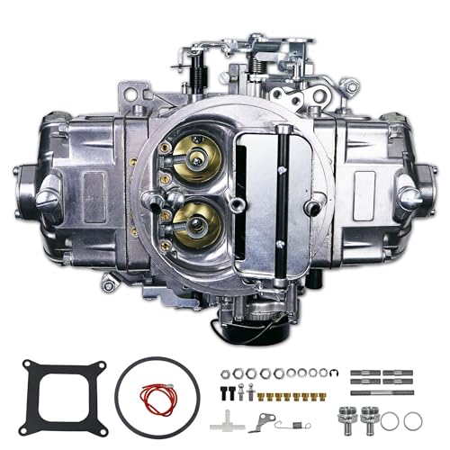 JGhyperX 4150 Model 4 Barrel Carburetor 650 CFM Compatible with Holley Quick Fuel Brawler Diecast Carburetors with Mechanical Secondaries Electric Choke Square Bore Flange BR-67255 406C (650 CFM)