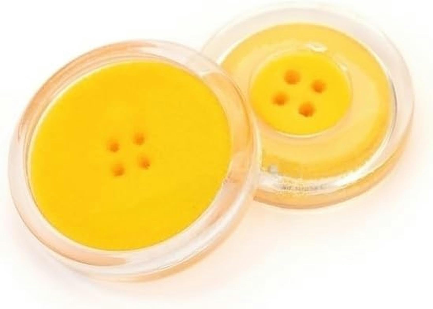 18/20 MM 100 pièces 4 trous boutons ronds recouverts de tissu boutons de velours pour vêtements artisanat couture grands boutons en résine-jaune-28L = 18,0 MM