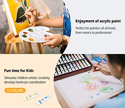 Art Supplies, Deluxe 174 Pieces Art Set Painting Supplies in Portable Wooden Case, Crayon, Oil Pastels, Colored Pencils… - Image 5