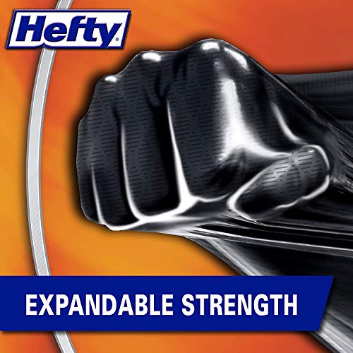 Image of Hefty Ultra Strong 30-Gallon Trash Bags, Black with Drawstring, White Pine Breeze Scent, 25 Count (Pack of 2)