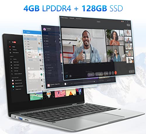 Jumper Laptop 11.6 Inch Hd Touchscreen, Flip Ultrabook With Intel Celeron N4100 Quad Core,4Gb Ddr4 128Gb Ssd, Windows 11 Laptops Computer, 2.4/5Ghz Wifi,Bluetooth 4.2,Usb 3.0,Hd Webcam (Dark Grey) #TOP2
