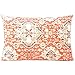 Eyes of India - Dekoracyjna poszewka na poduszkę boho, aksamitna poduszka w stylu vintage na sofę, bohema poduszka dekoracyjna, antyczny styl dywanu, kremowa pomarańcza, 40 x 60 cm, TYLKO poszewka 40 x 60 cm