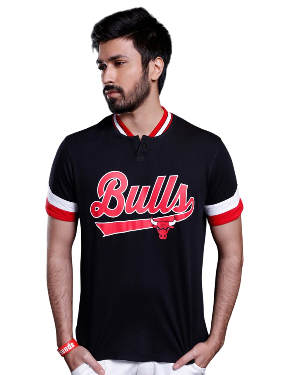 Chicago Bulls Bomber Henley (Black)