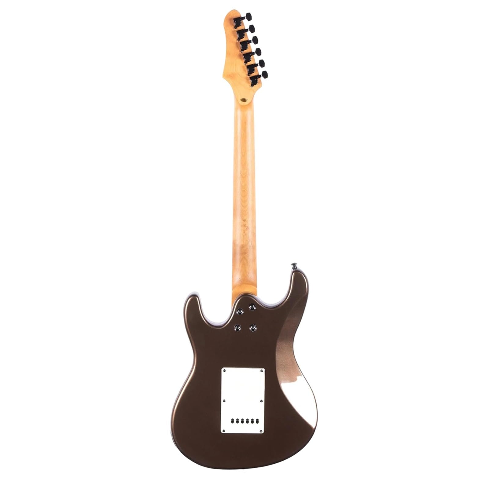 Typ Wydajności Gitara Elektryczna Solidne Struny Do Gitary Elektrycznej 7 Metalicznych Wykończeń Korpus Z Topoli Klonowa Gryf Podstrunnica Regulowany SSH Pickup(Brown)