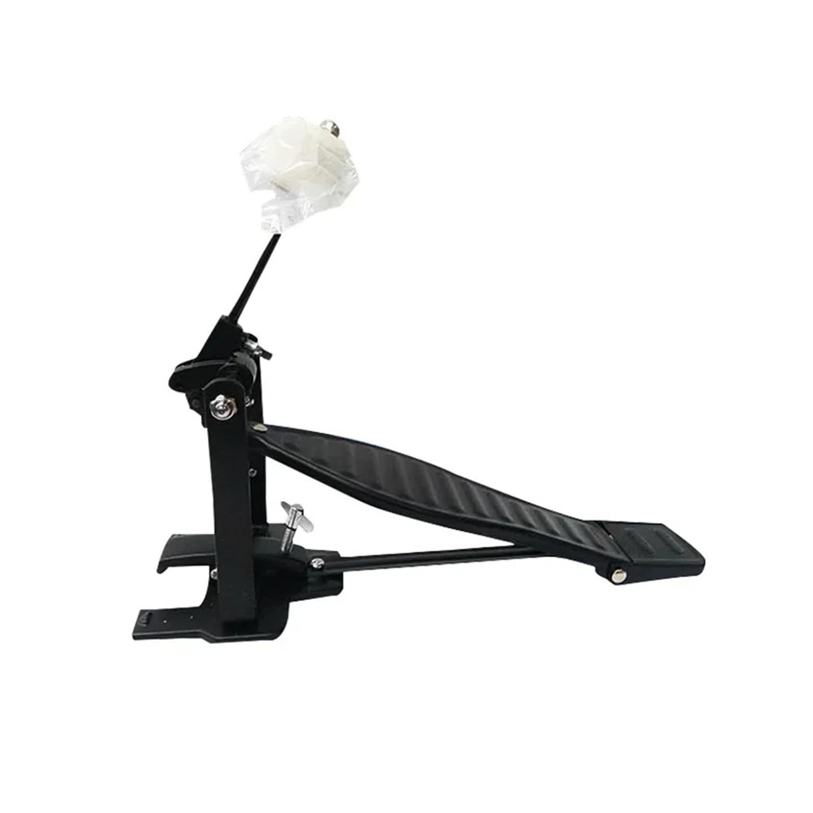 1PCS Einzelnen Fuß Pedal Mit Trommel Wolle Beater Kette Stick Percussion Instrumente Ersatz for Musik Liebhaber(Silver)