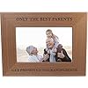 Customgiftsnow only the best parents get promoted to grandparents wood picture frame holds 4×6 inch photo great christmas fathers day mothers day gift for parents 4×6 inch horizontal  urban country home decor