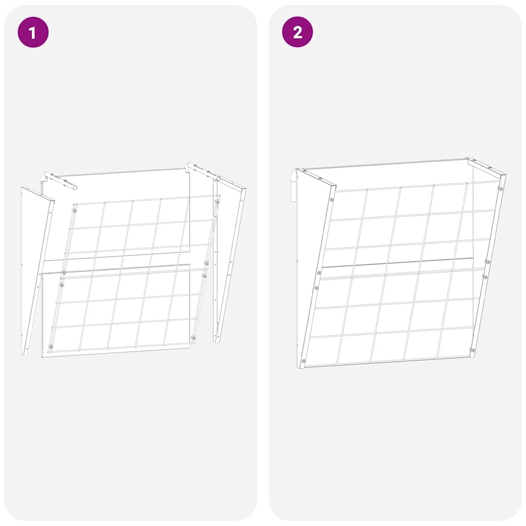Comedero colgante de heno de acero galvanizado plateado, 61 x 33 x 66 cm, para interior y exterior, 5 kg de capacidad, resistente a la intemperie, robusto comedero para ganado moderno