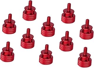 Garneck 10pcs Chassis Thumb Screws Computer Screws PC Screws Computer Case Screws Practical Screw Computer Chassis Thumbscrews Screw for Computer Case Chassis Fixing Screw Thumb Spiral Red
