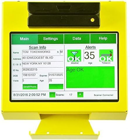 AgeVisor Mini Countertop ID Scanner – Fast & Reliable Age Verification, Compact Design, for Bars, Retail, Nightclubs, and Liquor Stores – Scans Driver’s Licenses, State IDs, & Optional Passports