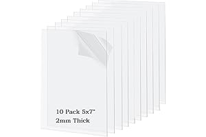 10 Pack 5" x 7" 2mm Clear Acrylic Sheets