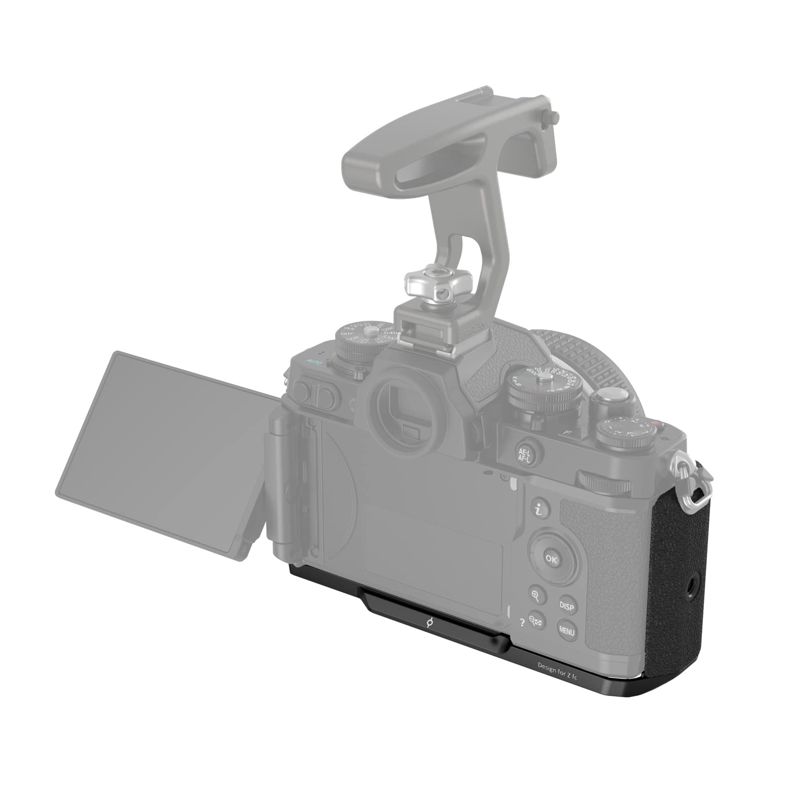 SMALLRIG Handgrip L-Shape Grip Aparatu dla Nikon Z fc, uchwyt boczny w stylu retro z gwintowanym otworem 1/4"-20, zimna stopka, płytka szybkiego uwalniania dla Arca, lekki i wygodny (czarny) - 4263
