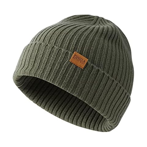 FUQILA 100% Merino Wool Cuff Beanie Hat Cover