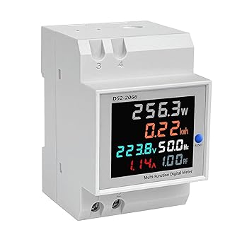 Real Instruments Multifunctional Digital Single Phase Energy Meter With Built In CT For Monitoring Electricity, Measures