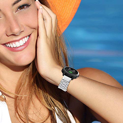 TOPsic Armband f&uuml;r Garmin Fenix 5, 22mm Edelstahl Link Armband Easy Fit Uhrenarmband f&uuml;r Instinct/Fenix 5/Fenix 5 Plus/Forerunner 935/Fenix 6/Fenix 6 Pro/Fenix 7/Fenix 7 Solar/Fenix 7 Sapphire Solar
