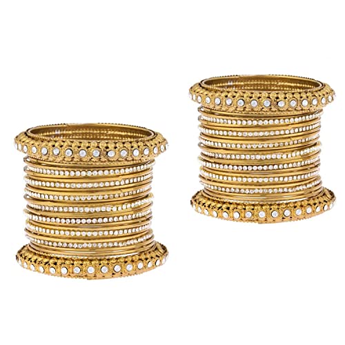 Efulgenz Indian Bangles for Women Bangles Indian Jewelry Boho Bollywood Wedding Bracelets Bangle Set (50 Pcs)