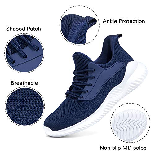 Image of Akk Womens Walking Shoes - Slip On Tennis Running Shoes Memory Foam Lightweight Work Sneakers for Indoor Outdoor Gym
