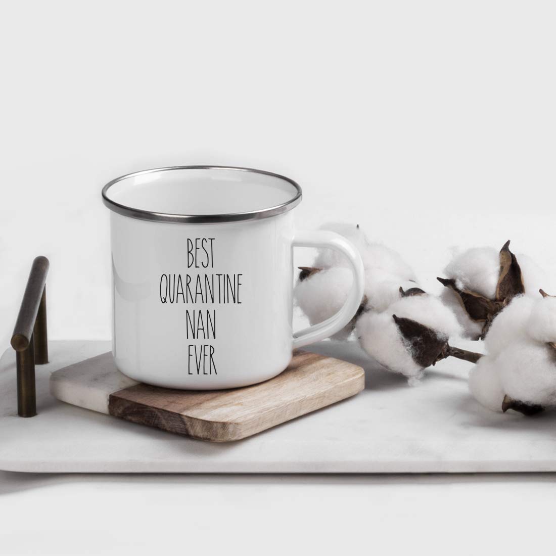 Andaz Press Funny Social Distancing 11oz. Stainless Steel Campfire Coffee Mug Gift, Best Social Distancing Nan Ever, 1-Pack, for Birthday Gift Ideas, Self Isolation Social Distancing