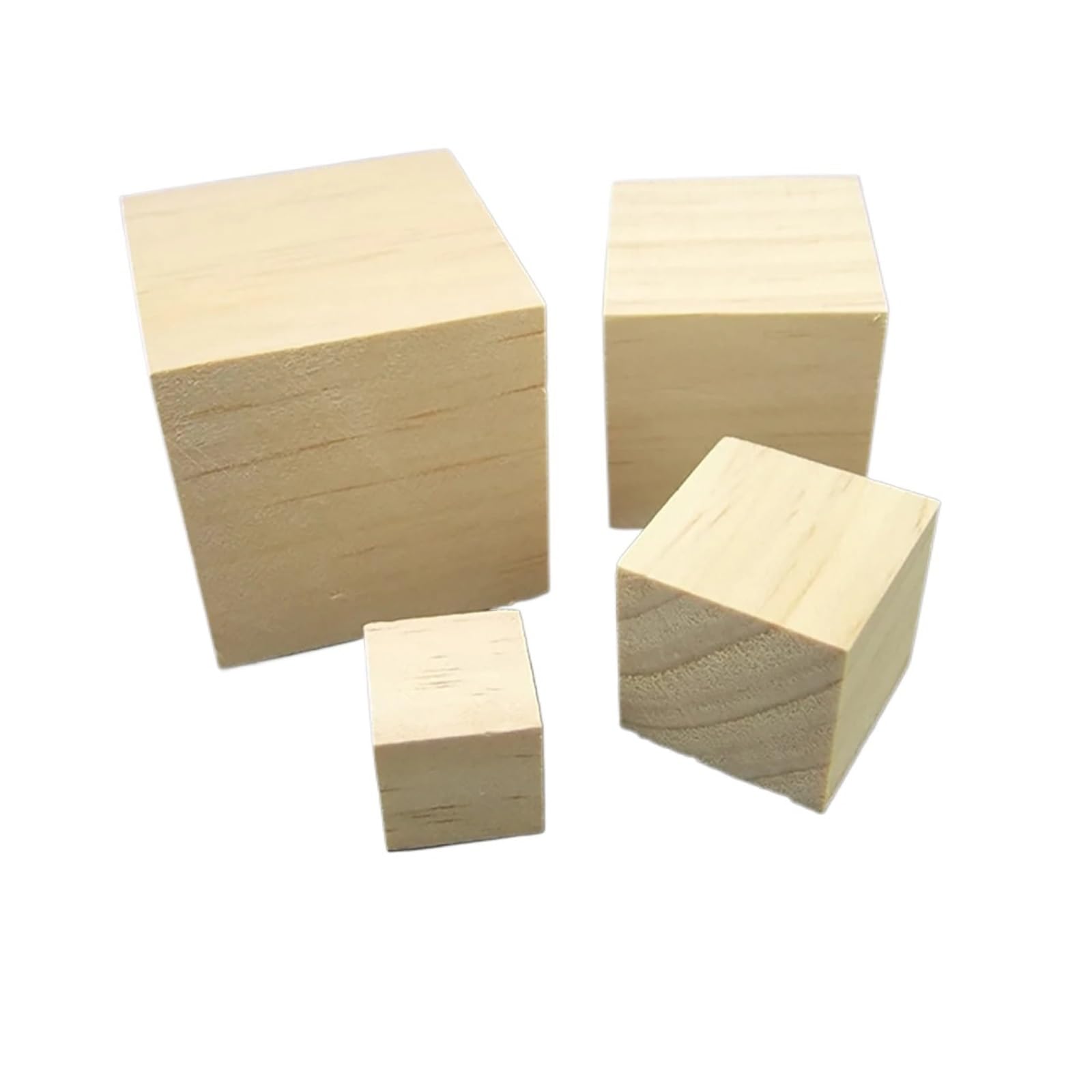 500 piezas de bloques madera cuadrados 10 mm, cubos sin terminar, material for modelismo DIY, manualidades, decoración, rompecabezas, for hacer