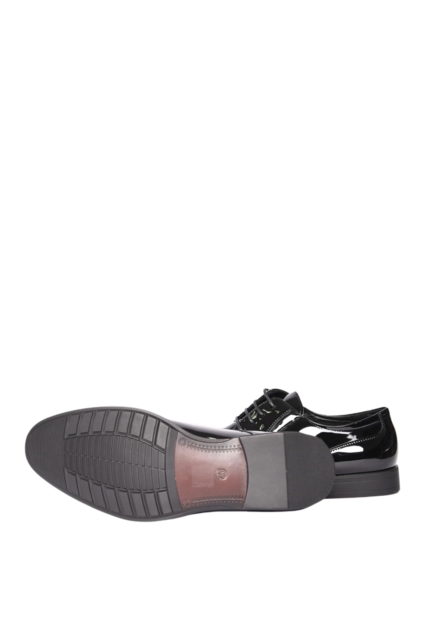 Scarpe Uomo Eleganti Lucide Inglesine Derby con Lacci Verniciate