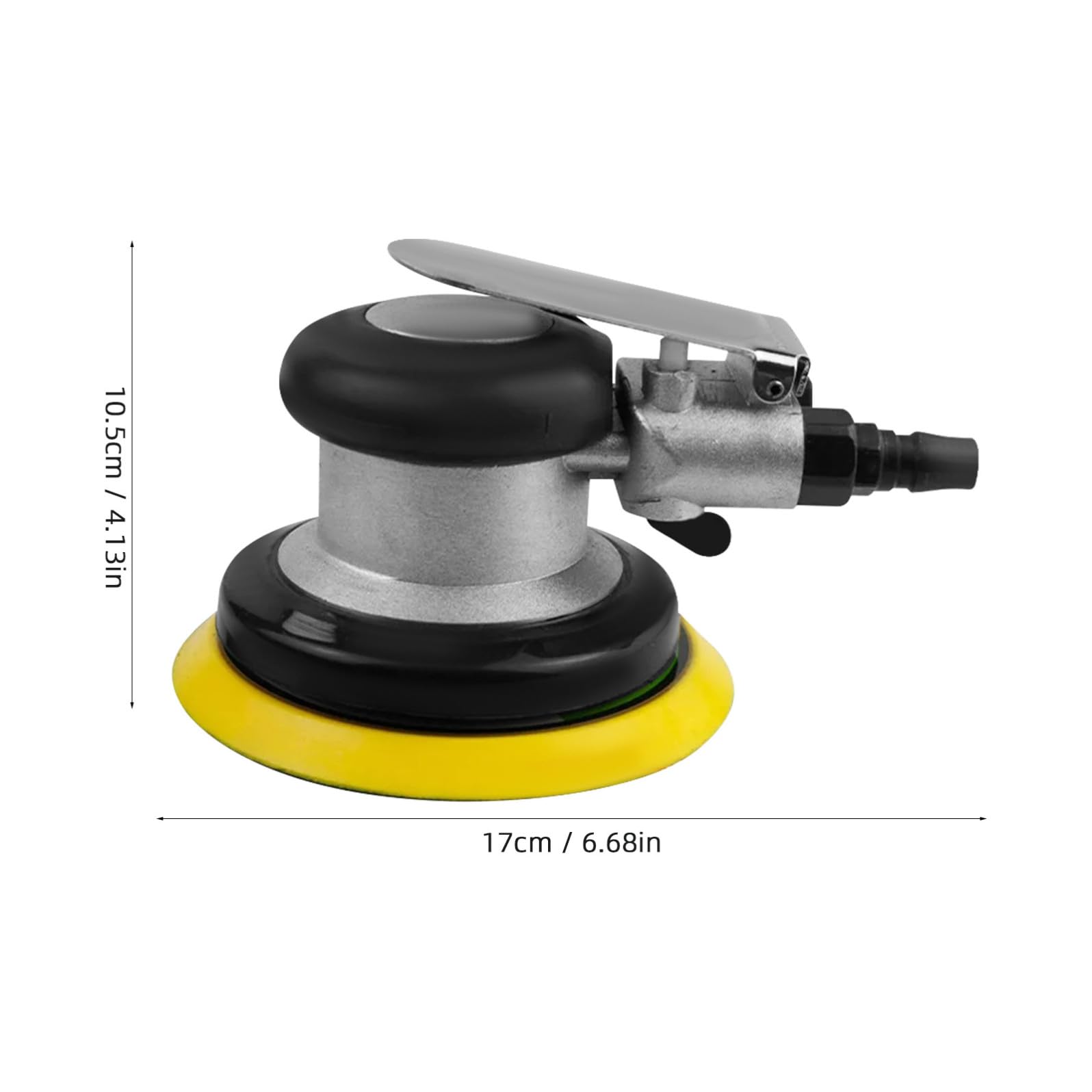 Levigatrice Pneumatica Orbitale 5' in Metallo Leggera e Versatile per Lavorazione Legno e Metallo Ingresso Aria 1/4" per Uso Professionale