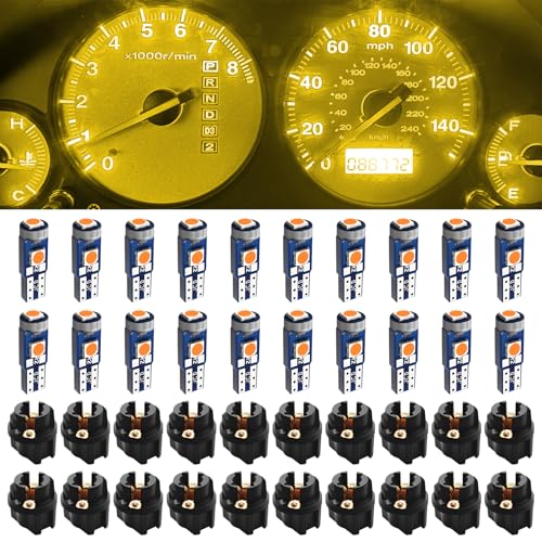 20 unidades de bombillas LED T5 74 para tablero de auto miniatura 1